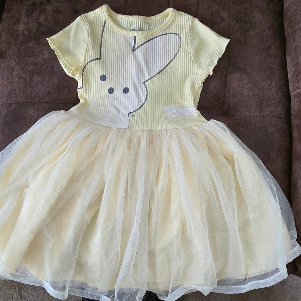 Yellow Peeps Bunny Tulle Dress